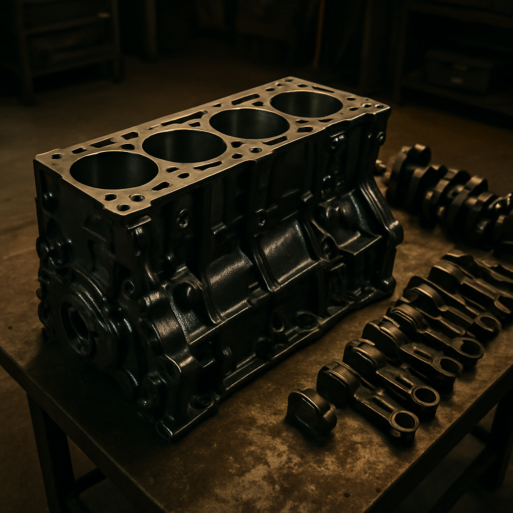 Rebuilt car engine in a White Rock, QLD workshop